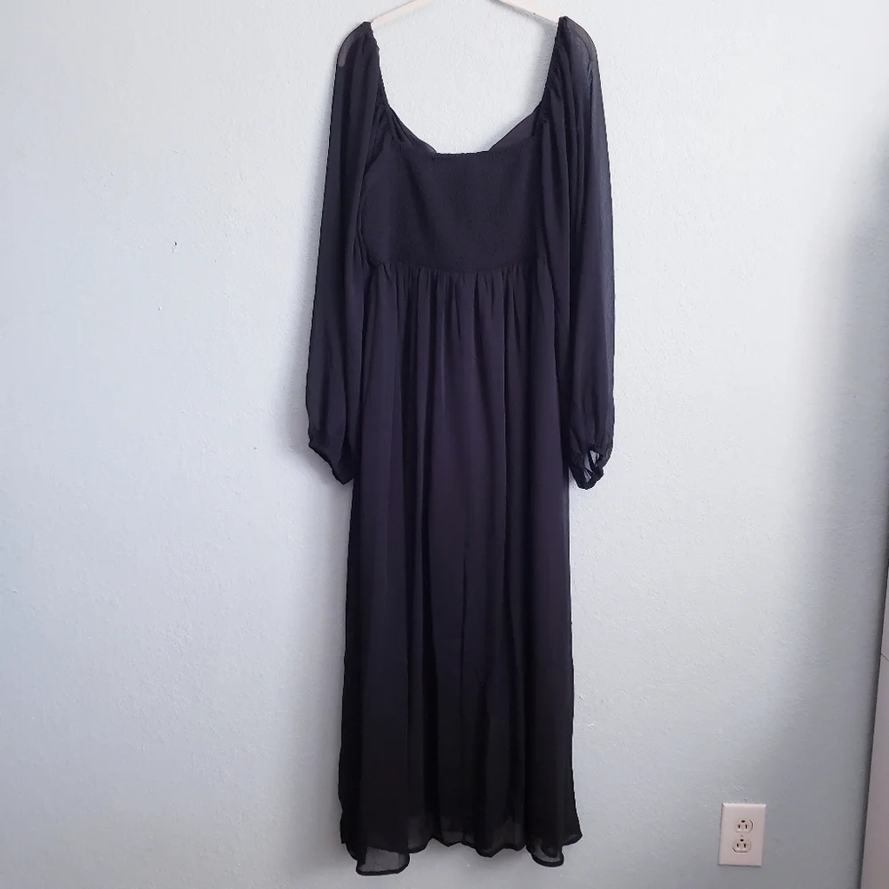 Baltic Born Dione Long Sleeve Black Midi Dress - Picture 6 of 6